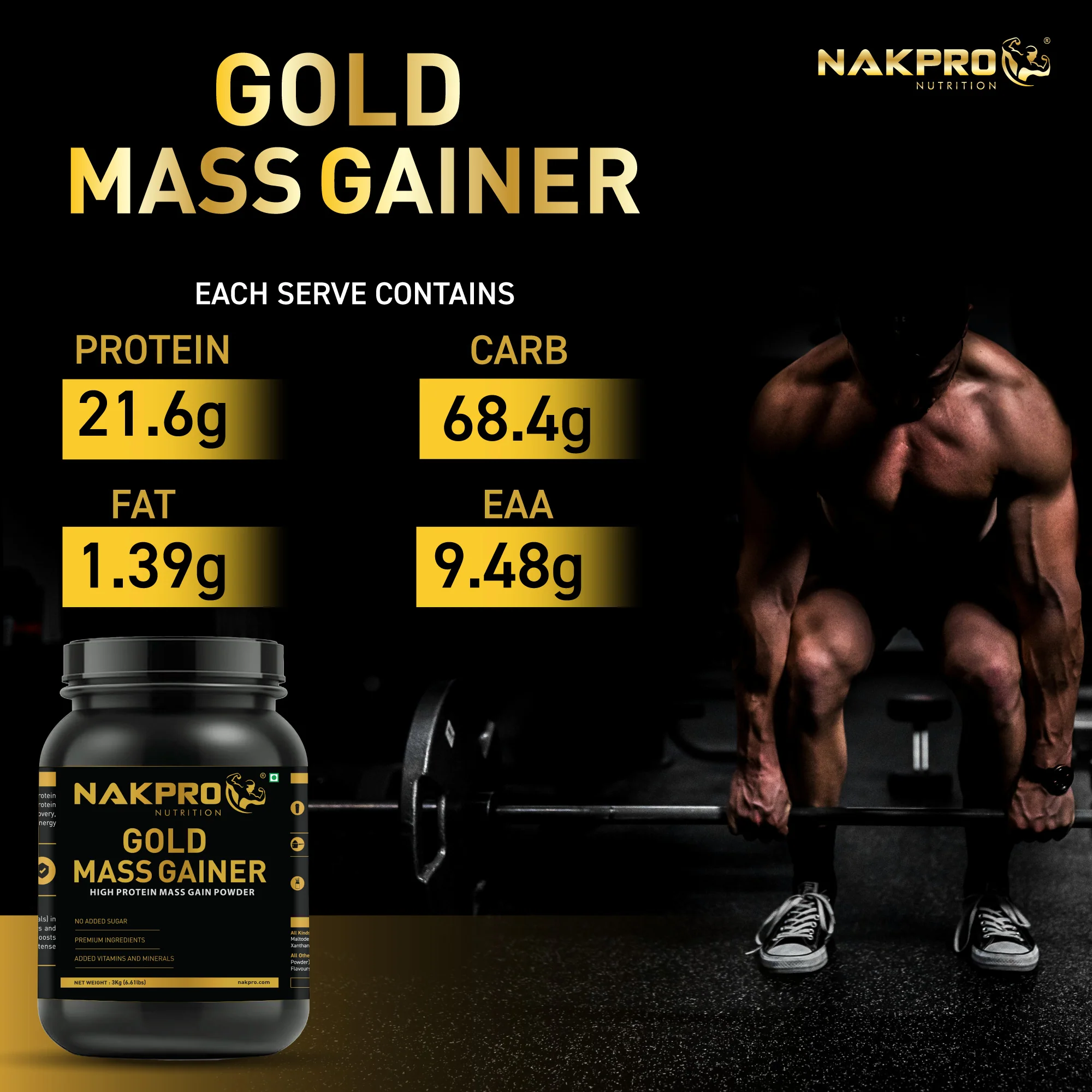 Gold Mass Gainer | High Protein Mass Gainer - Image 49