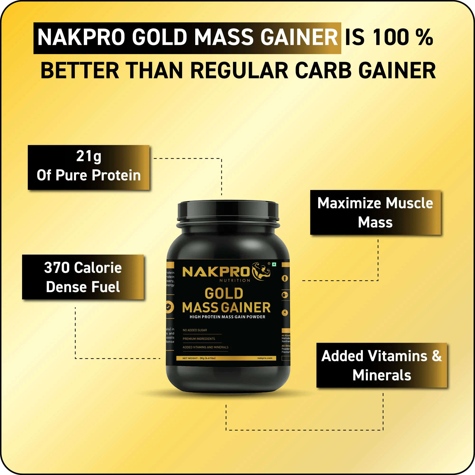 Gold Mass Gainer | High Protein Mass Gainer - Image 52