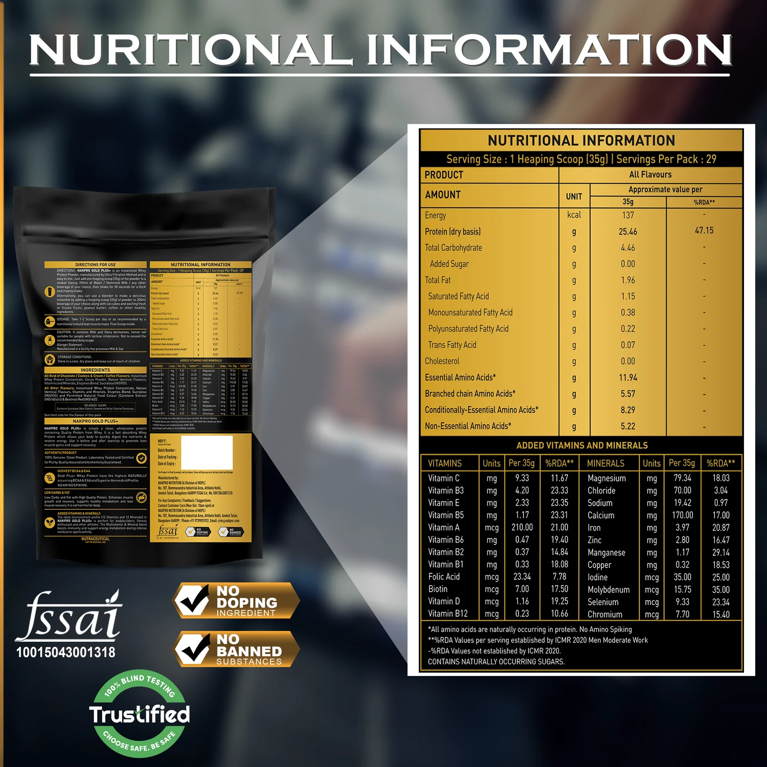 Gold Plus+ Whey Protein Concentrate - Image 3
