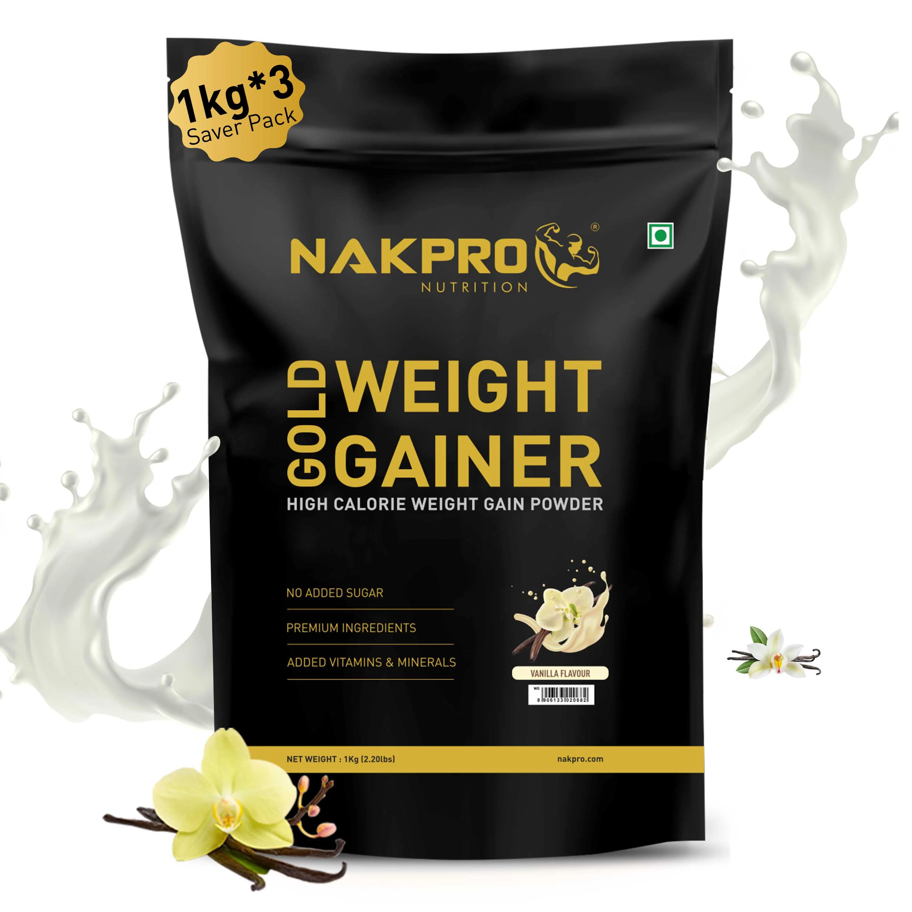 Gold Weight Gainer | High Calorie Weight Gain Powder - Image 90