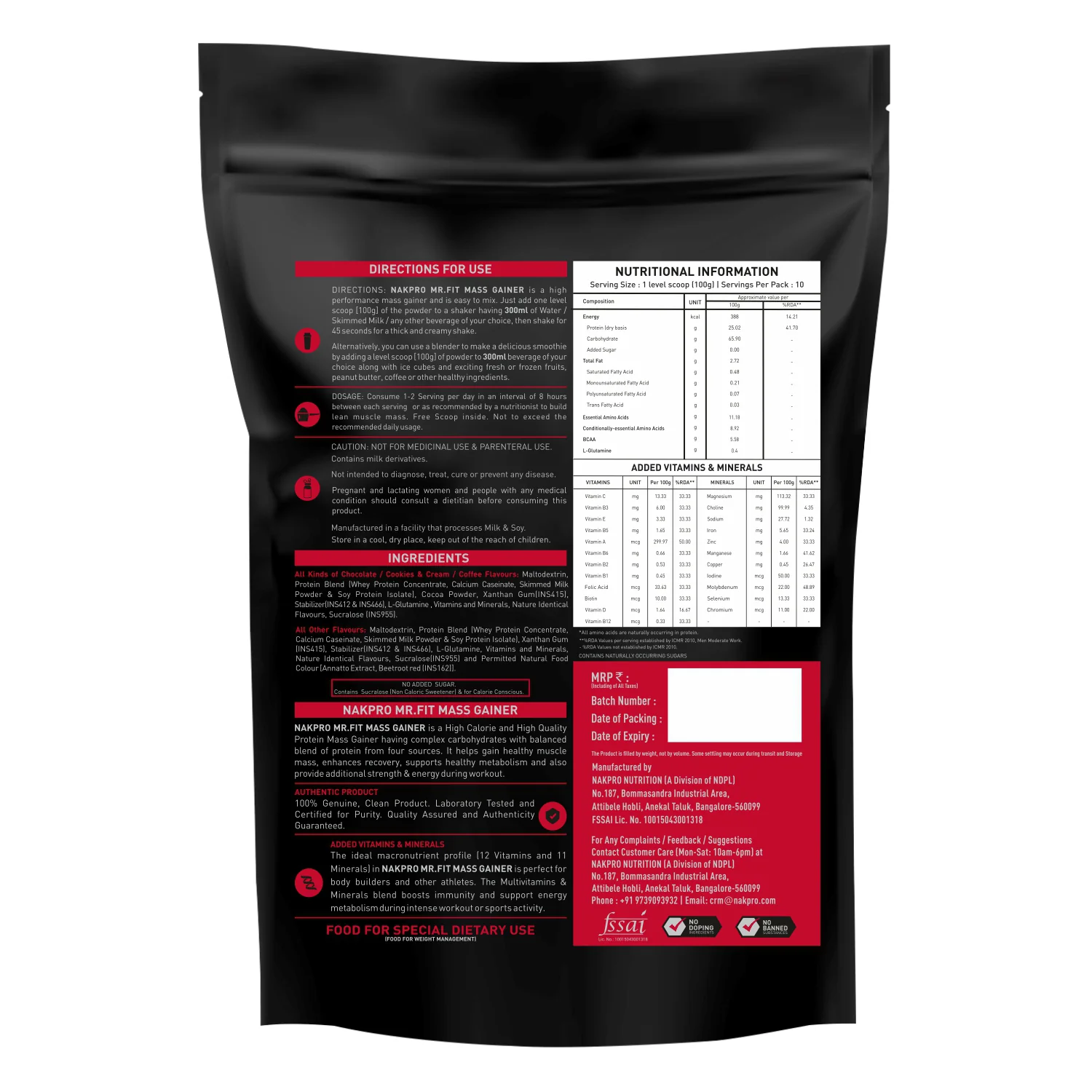 Mr. Fit Mass Gainer | High Protein Mass Gainer - Image 5