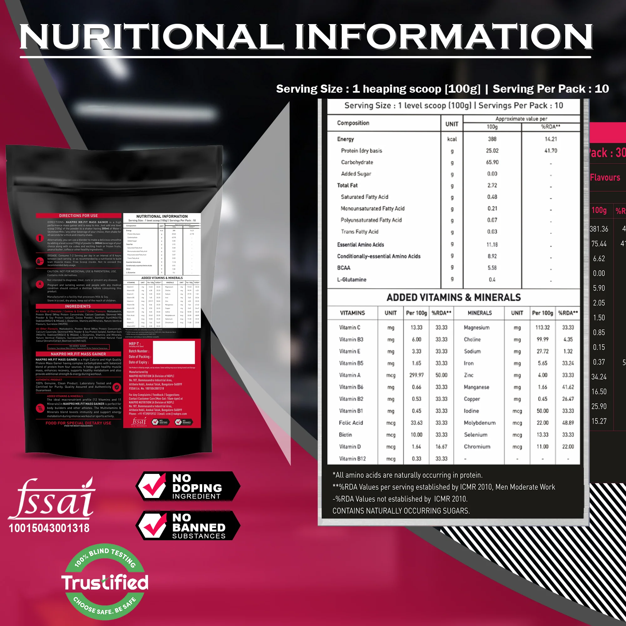 Mr. Fit Mass Gainer | High Protein Mass Gainer - Image 6