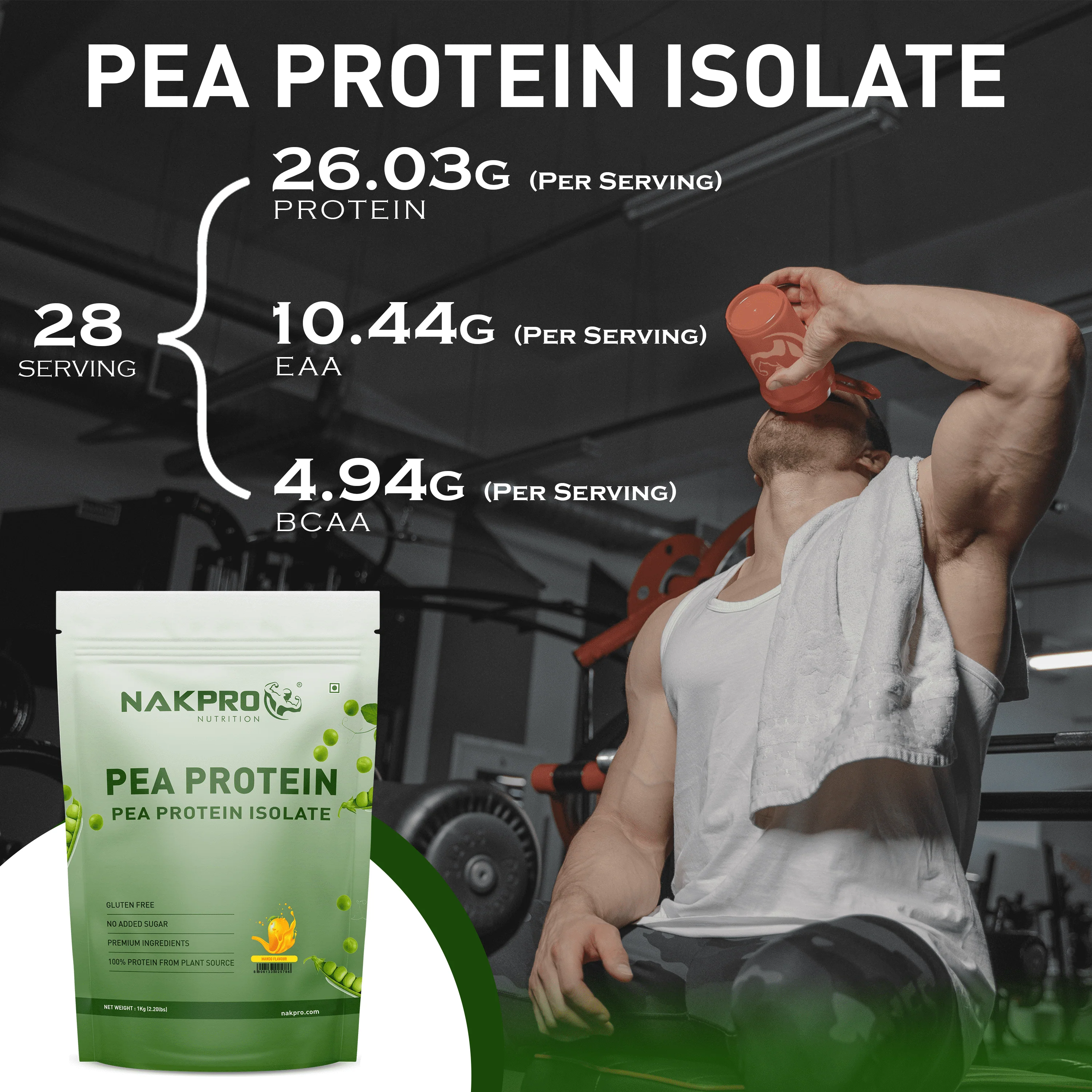 Nakpro Pea Protein Isolate- Plant-Based Vegan Protein Powder - Image 12