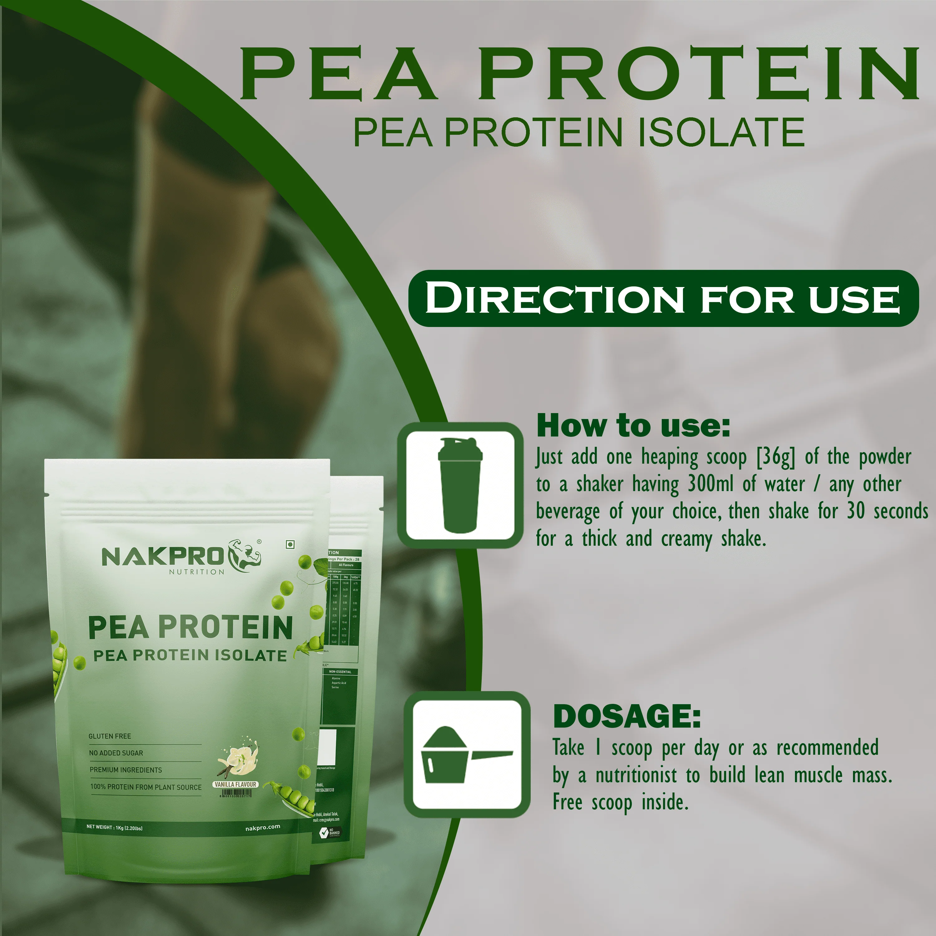 Nakpro Pea Protein Isolate- Plant-Based Vegan Protein Powder - Image 22