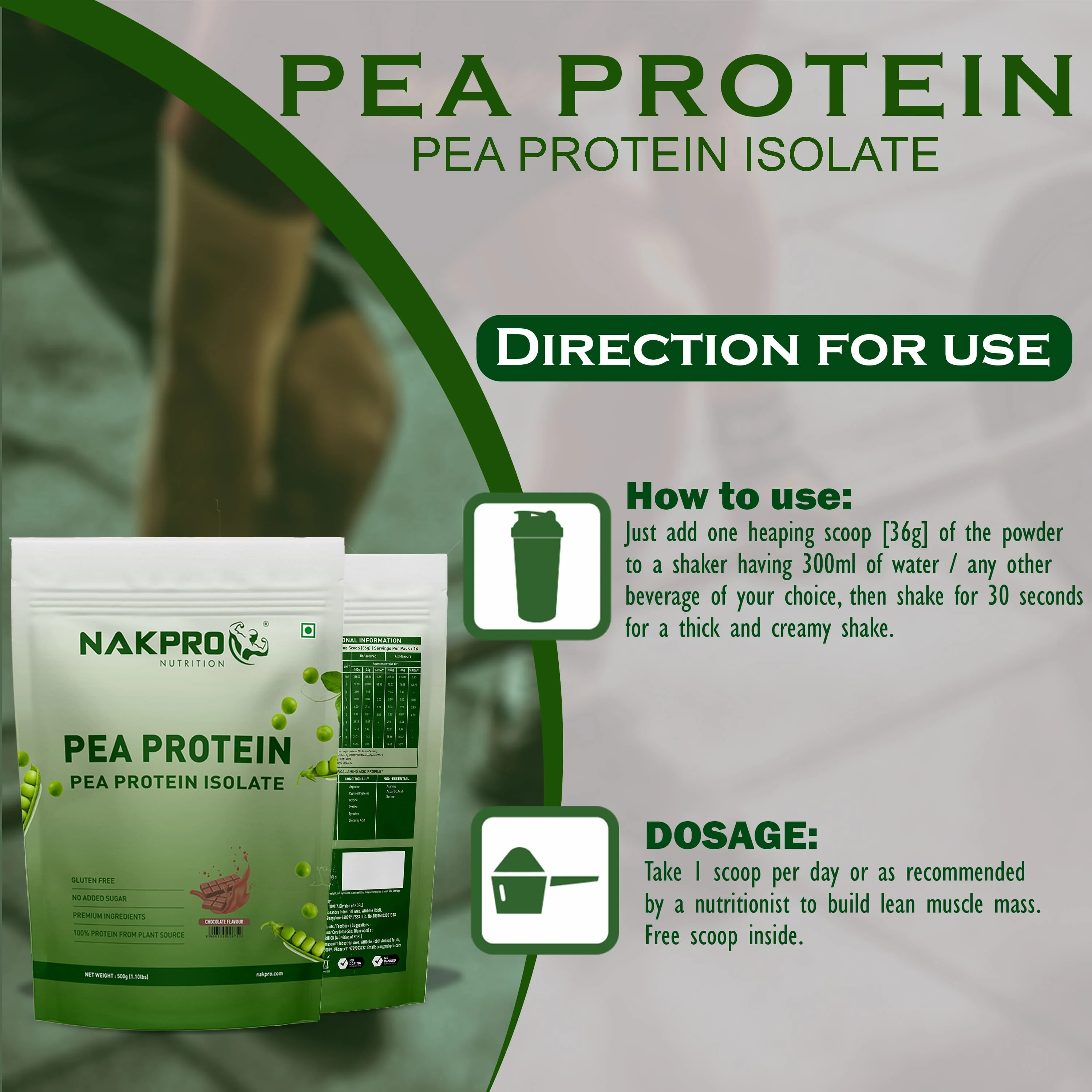 Nakpro Pea Protein Isolate- Plant-Based Vegan Protein Powder - Image 27