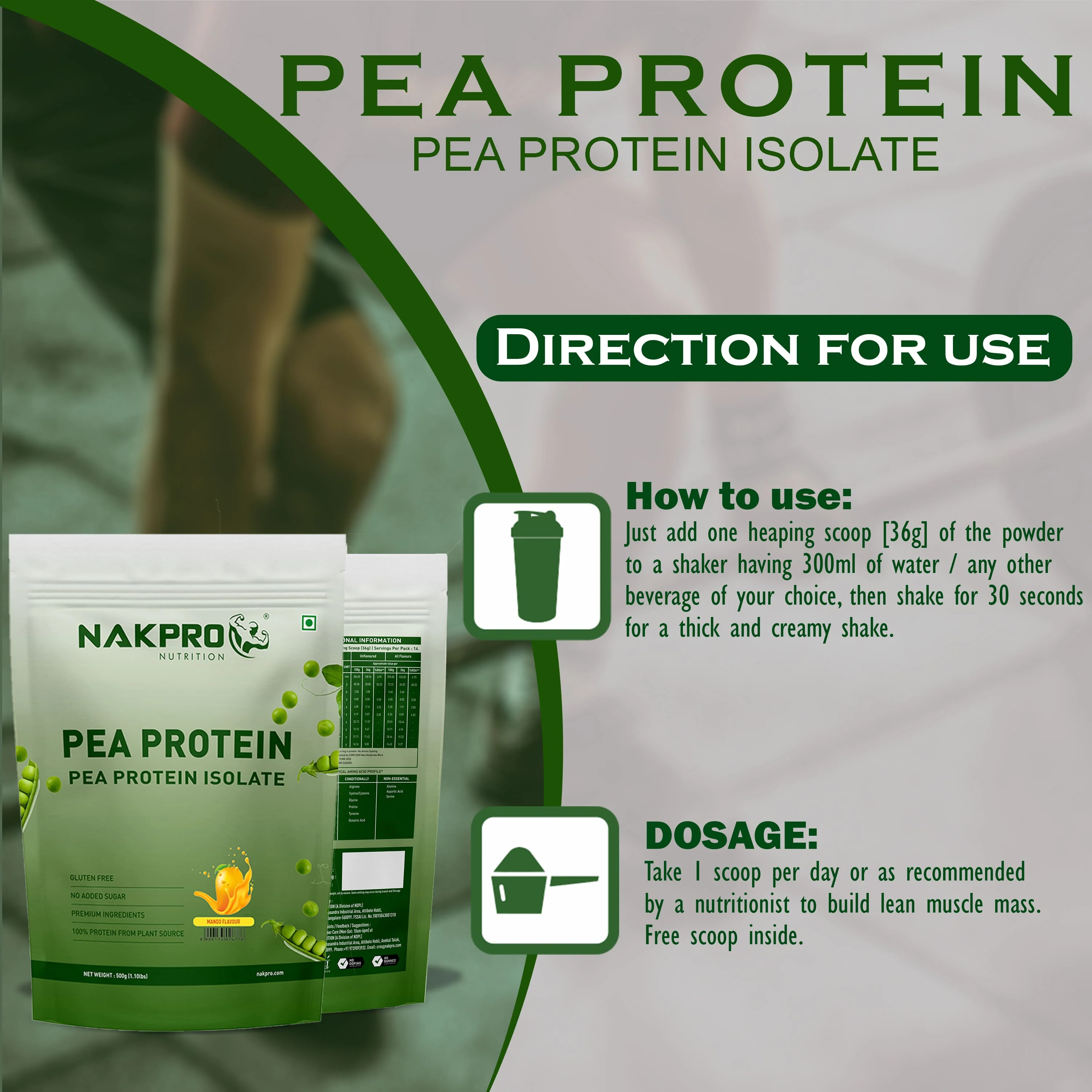 Nakpro Pea Protein Isolate- Plant-Based Vegan Protein Powder - Image 32