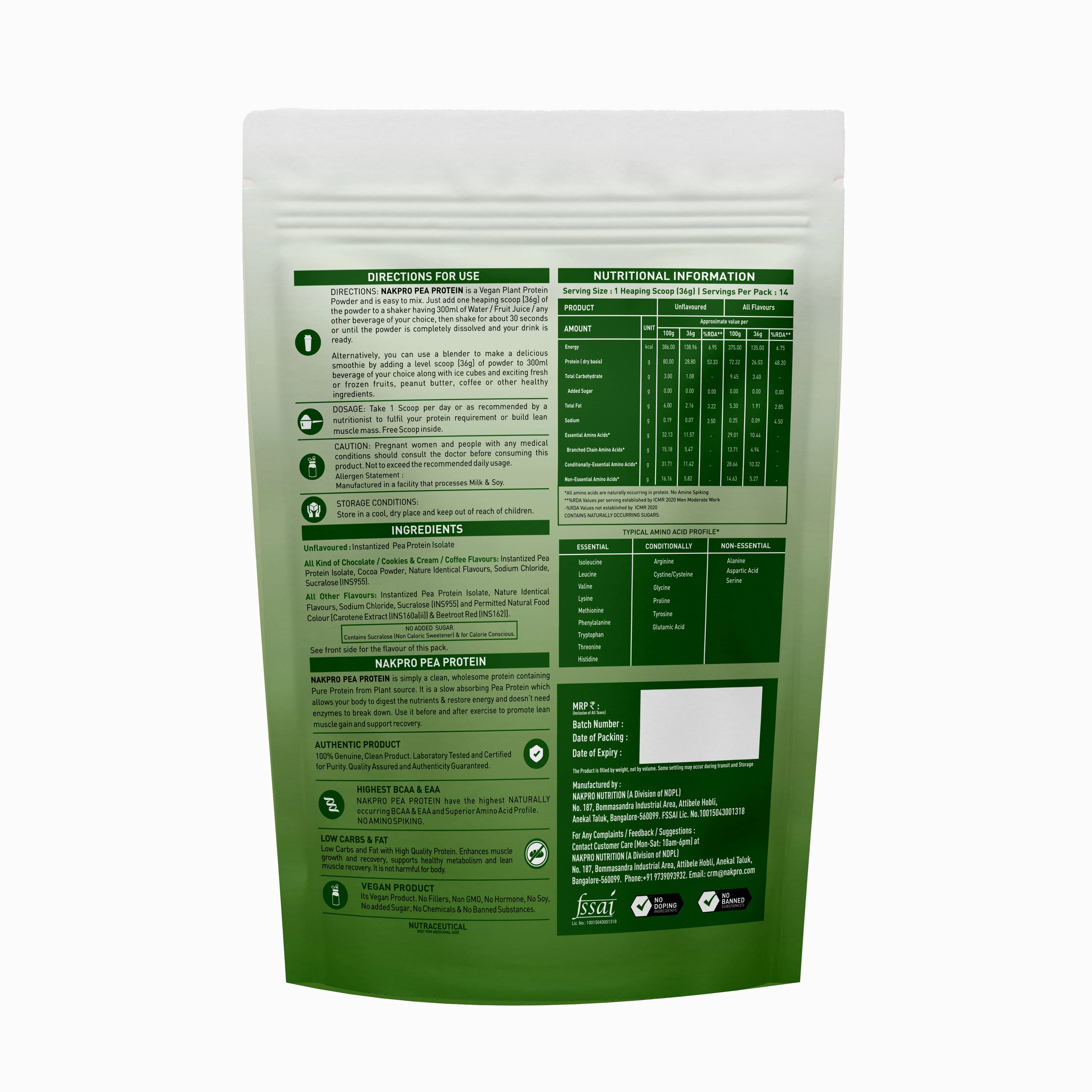 Nakpro Pea Protein Isolate- Plant-Based Vegan Protein Powder - Image 34