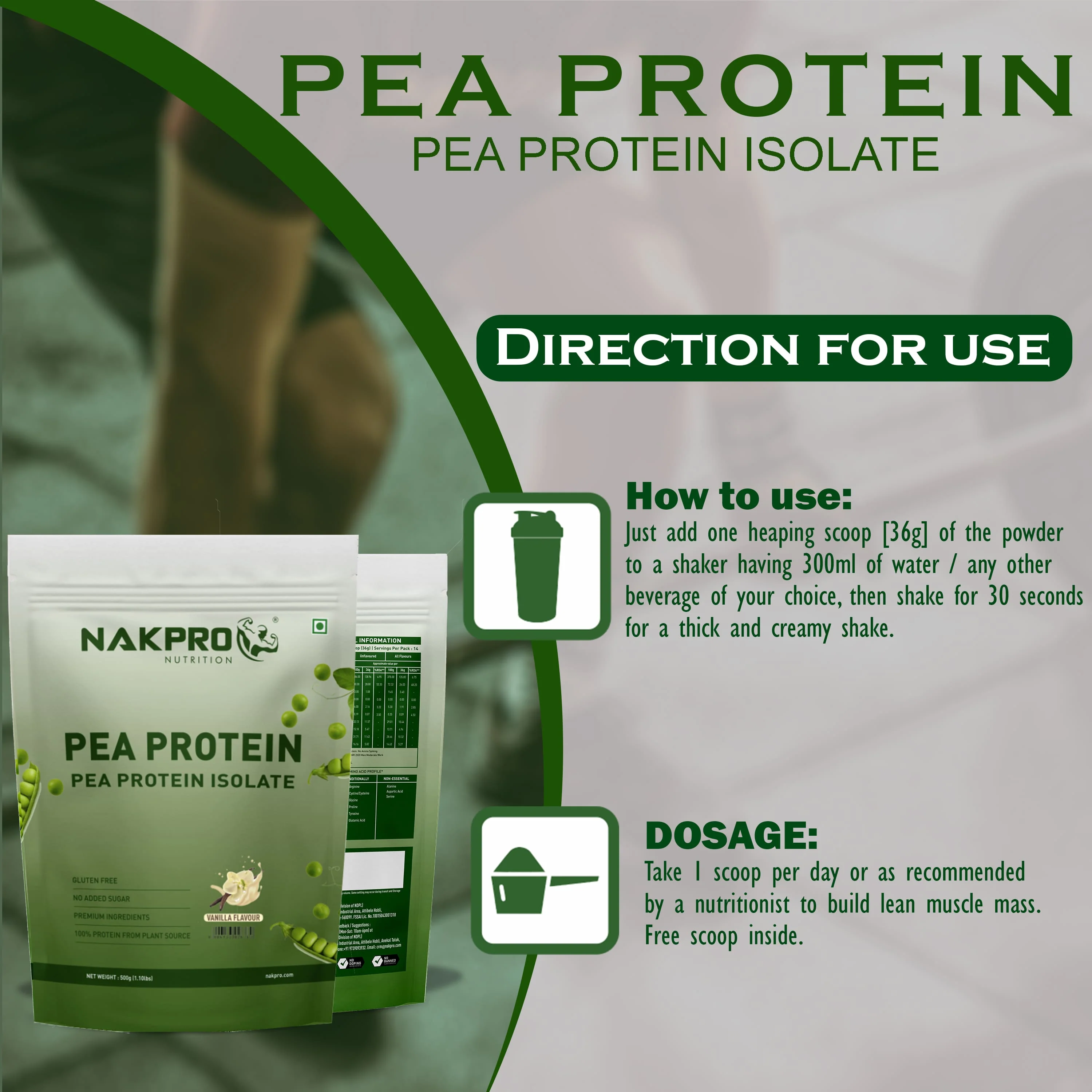 Nakpro Pea Protein Isolate- Plant-Based Vegan Protein Powder - Image 48
