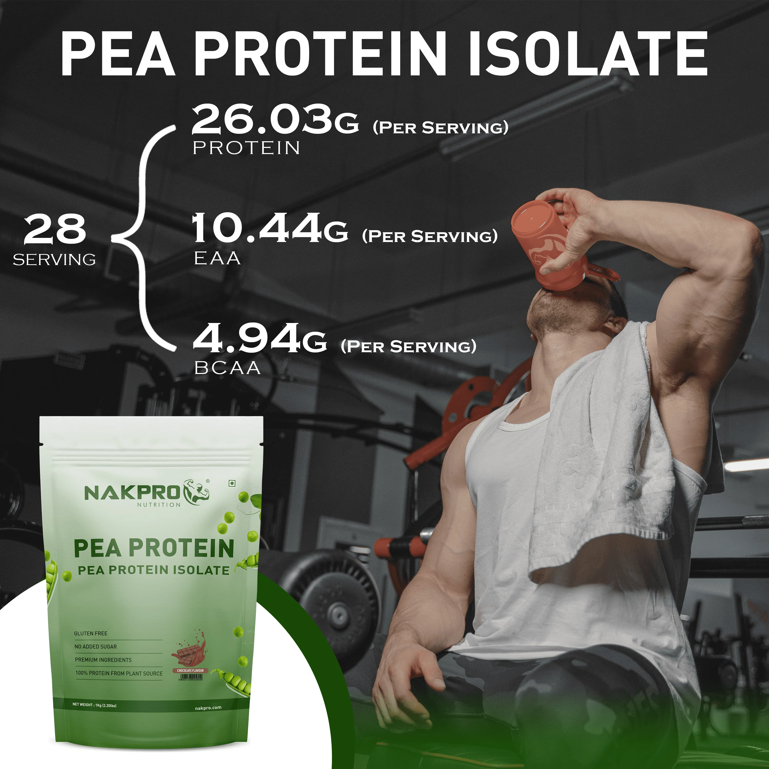 Nakpro Pea Protein Isolate- Plant-Based Vegan Protein Powder - Image 5