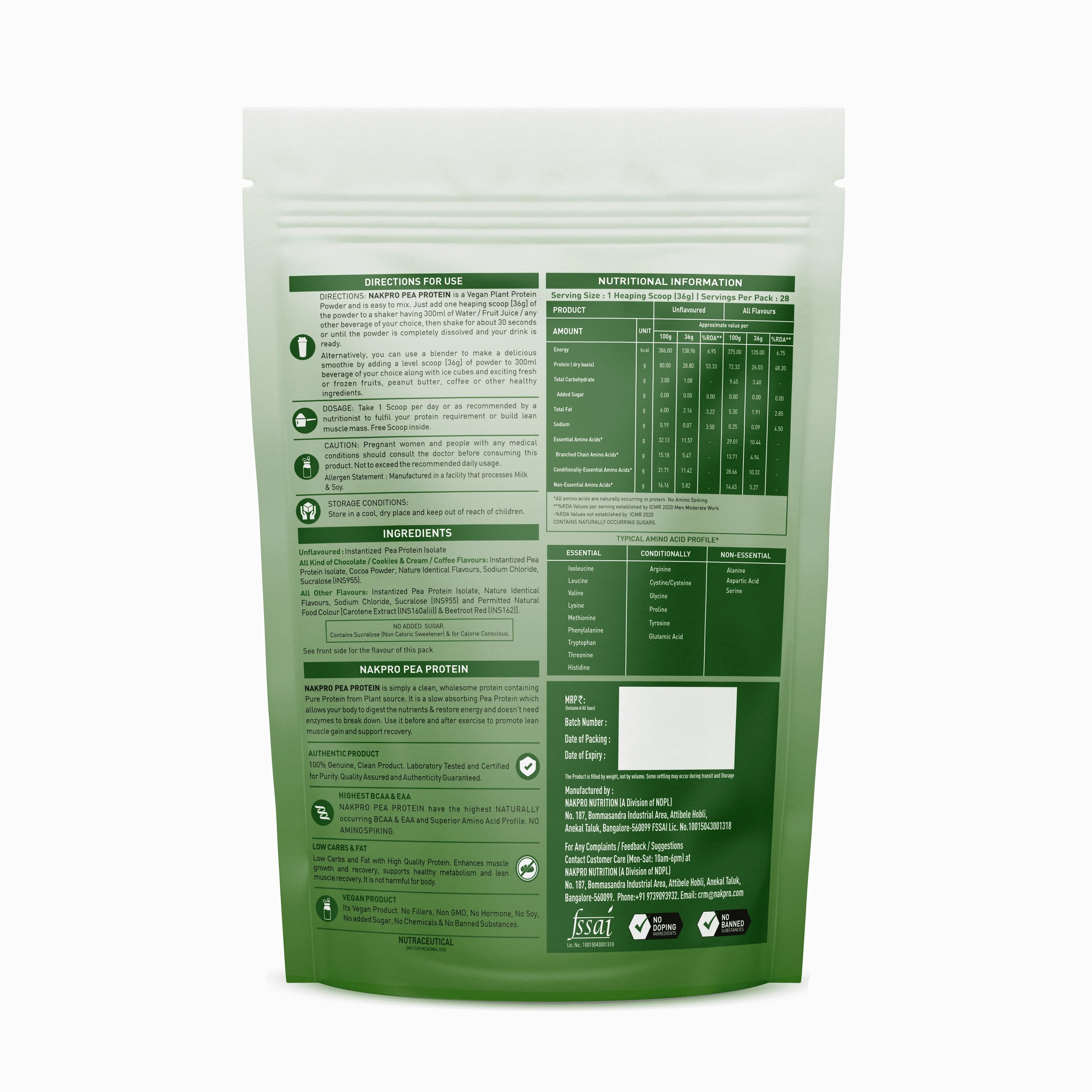 Nakpro Pea Protein Isolate- Plant-Based Vegan Protein Powder - Image 9