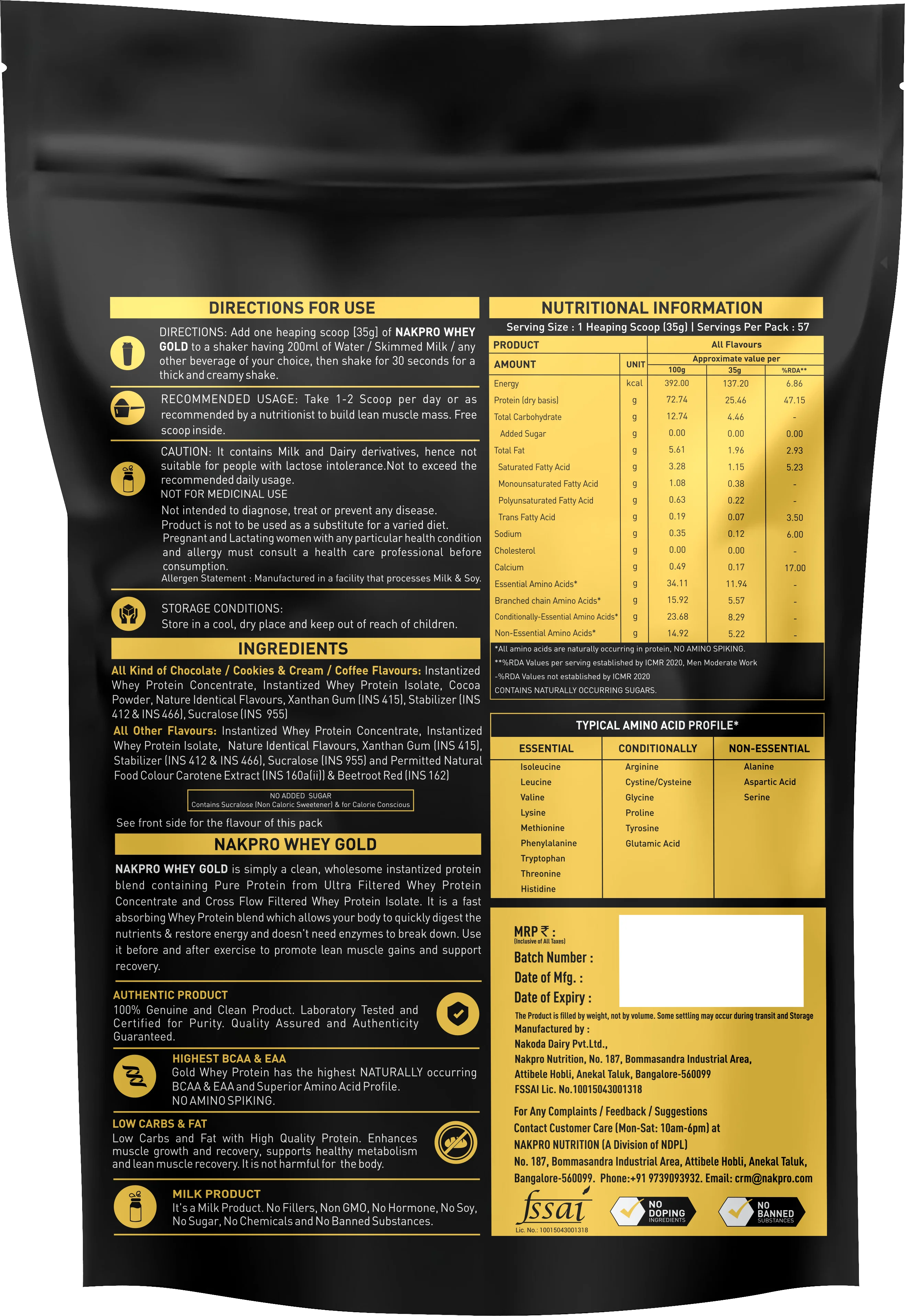 Nakpro Whey Gold Protein Concentrate - Image 25